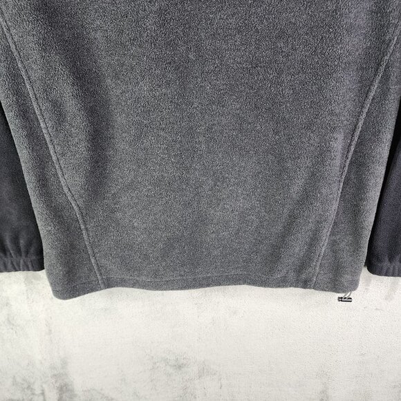 Mens Gray & Black Columbia Fleece Sweatshirt 1/4 Zip Long Sleeve Mock Neck M - Picture 3 of 12